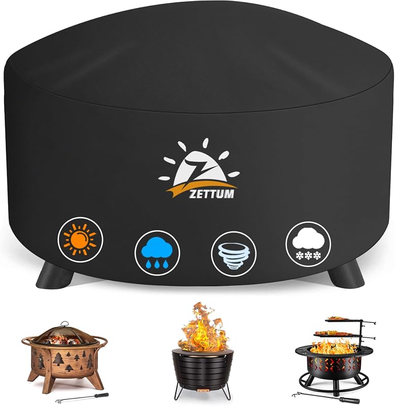 Zettum 50 Inch Round Fire Pit Cover