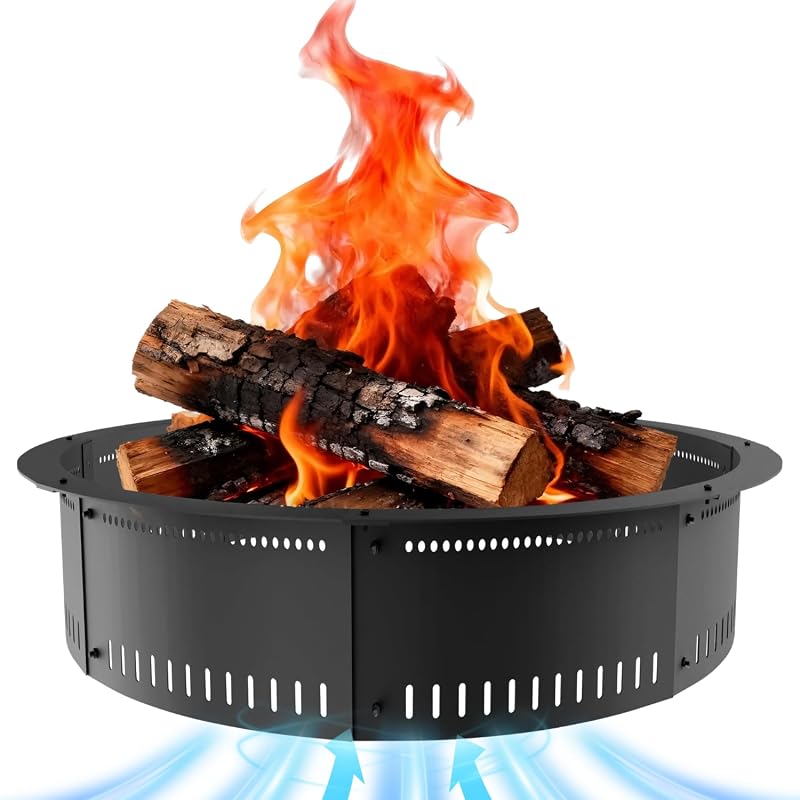 48-Inch Steel Smokeless Fire Pit Ring Insert for Durable Outdoor Fire Rings
