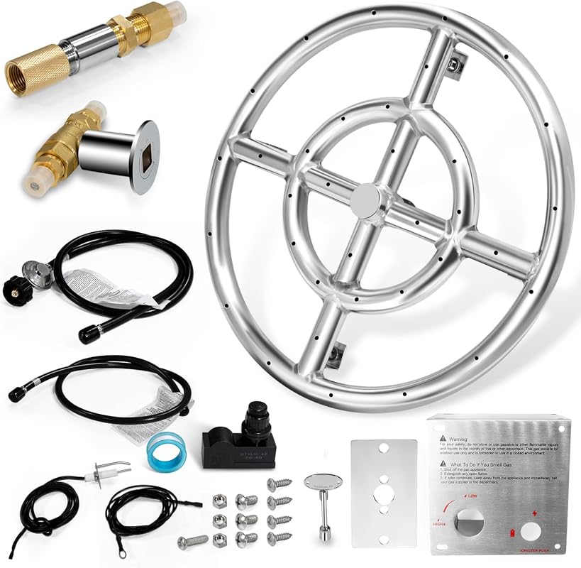 Hiorucet 12-Inch Fire Pit Burner Kit